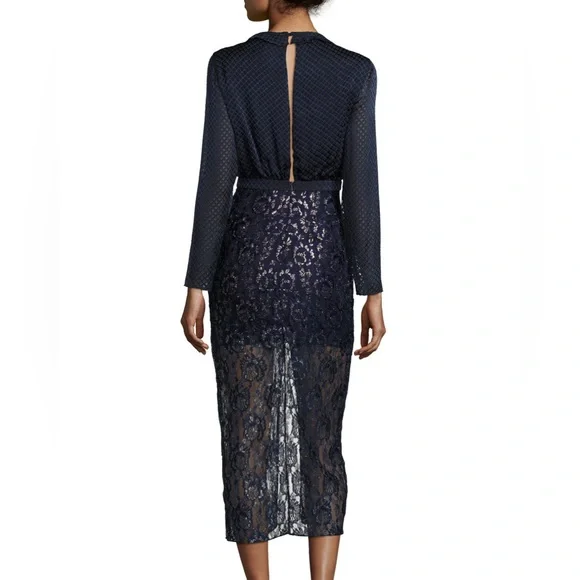 SALONI Yana Dress in Navy Sz 8 - NWT. - Picture 2 of 7